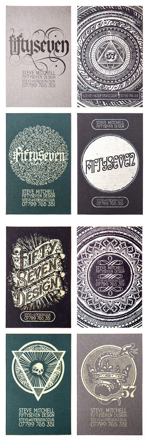 Amazing Hand Drawn Typography On A Business Card For An Illustrator