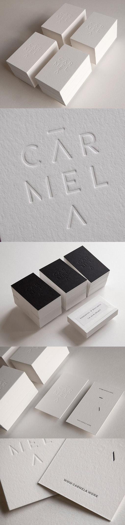 Brilliant Minimalist White On White Business Card Design