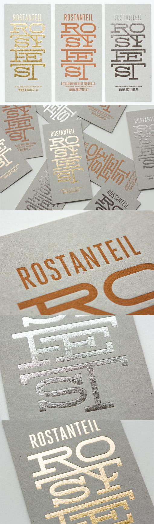 Brilliant Typography On A Hot Foil Stamped Business Card