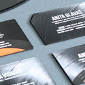 Cool Business Cards Made From Laser Cut Recycled Vintage Vinyl Records