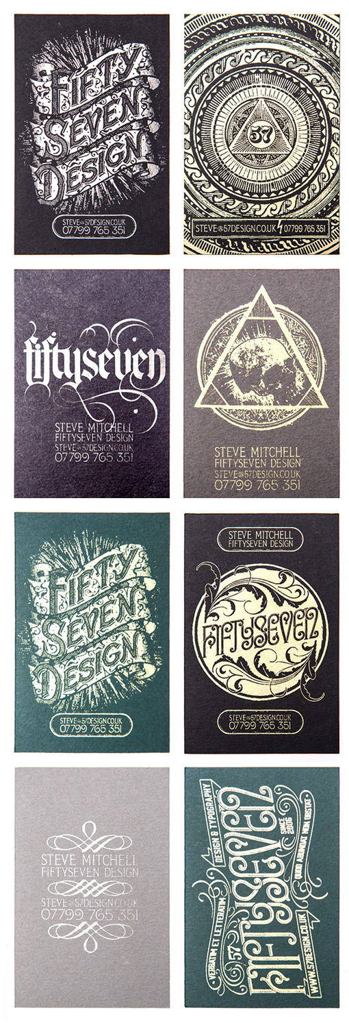 More Amazing Hand Drawn Typography On A Business Card For An Illustrator