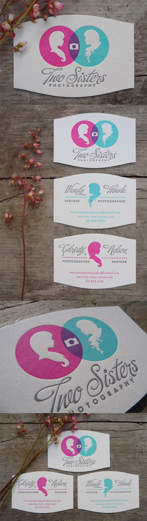 Beautiful Award Winning Letterpress Business Card Design For A Photographer