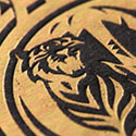 Intricate Gold Foil Illustration On A Matte Black Business Card For A Beer Company