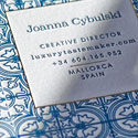 Delicate Patterning On A Premium Letterpress Business Card For A Designer