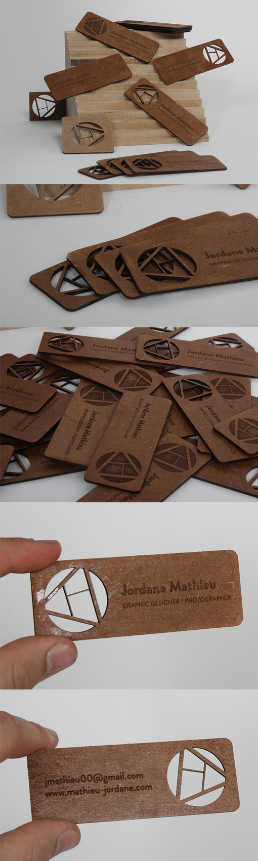 Intricate Cut Out design On A Laser Cut Wooden Business Card