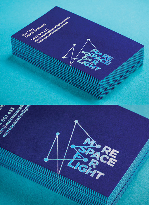Sleek And Modern Silver Foil Business Card For A Digital Communications Consultancy