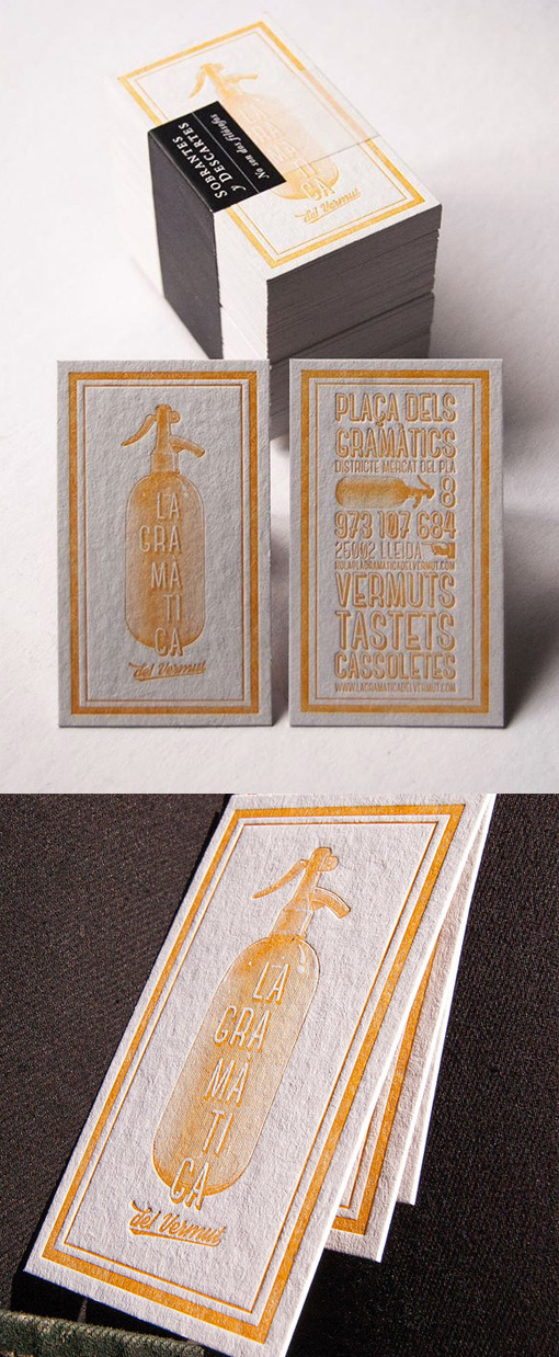 Vintage Styled Earthy Letterpress Business Card Design