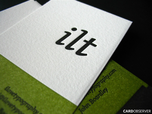 I Love Typography Business Card